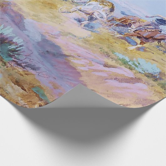 "When Cows Were Wild" von Charles M Russell Geschenkpapier (Ecke)