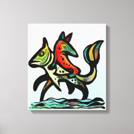 When Earth and Water Collide The Fox and The Trout Leinwanddruck