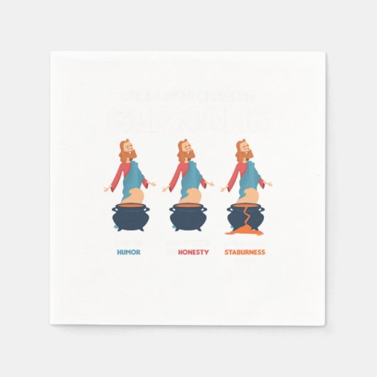 When God Created Germans Funny Germany Gift Serviette (Vorderseite)