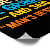 When God Made Dogs Funny Pet Owner Christian Faith Poster (Ecke)