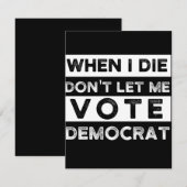 When I Die Don't Let Me Abstimmung Democat Save The Date (Vorne/Hinten)