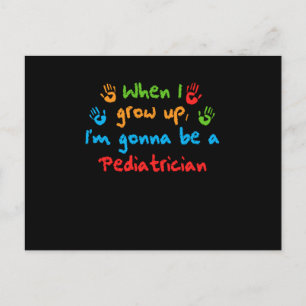 When I Grow Up Pediatrician Doctor Medicine Gift Postkarte