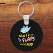 When I Run My Flaps Applaud Inappropriate Embarrin Schlüsselanhänger (Vorderseite)
