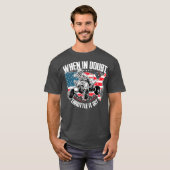 When in Doubt Throttle It Out ATV Quad Bike Four T-Shirt (Vorne ganz)