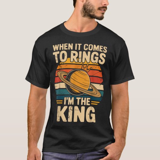 When It Comes To Rings Saturn Retro Planets T-Shirt (Vorderseite)
