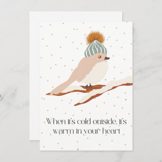 When it’s cold outside… dankeskarte (Vorne/Hinten)