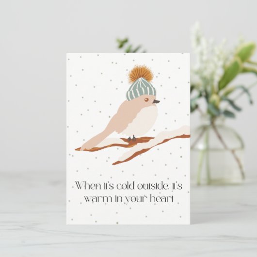 When it’s cold outside… dankeskarte (Stehend Vorderseite)