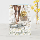 When Life Gives Lemons Make Lemonade Brown Black Karte (Gelbe Blume)