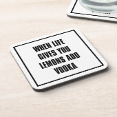 when life gives you lemons add vodka getränkeuntersetzer (Linke Seite)