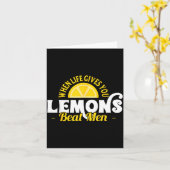 When Life Gives You Lemons Beat Men Funny Sarcasm  Karte (Gelbe Blume)