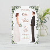 When Our Eyes Meet Wedding Invitation Einladung (Stehend Vorderseite)