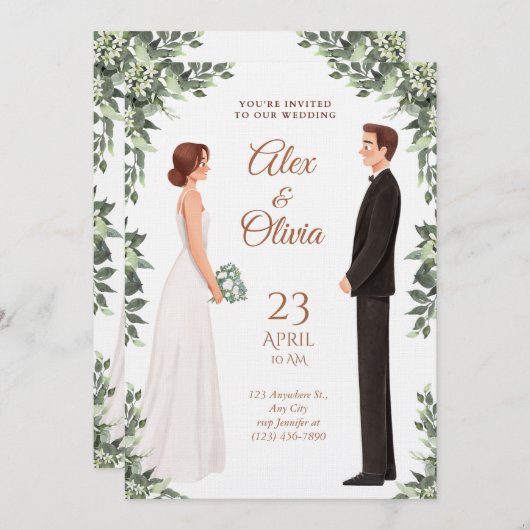 When Our Eyes Meet Wedding Invitation Einladung (Vorne/Hinten)
