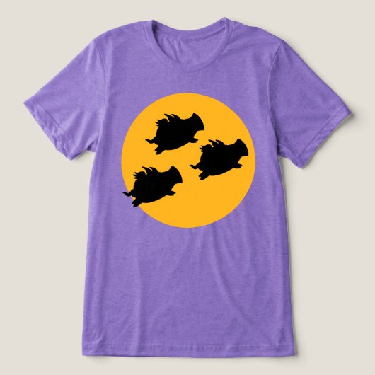 WHEN PIGS FLY ACROSS THE MOON by Sandra Boynton Tri-Blend Shirt (Design Vorderseite)
