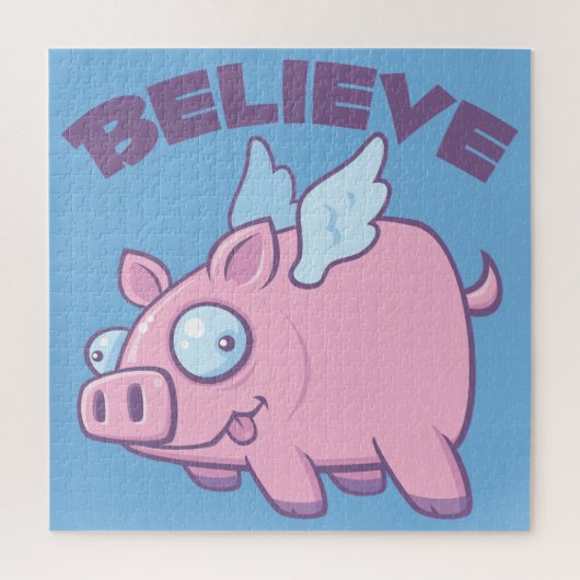 When Pigs Fly Believe the Impossible Puzzle (Vertikal)
