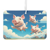 When Pigs Fly Funny Winged Pigs Autolufterfrischer (Rückseite)