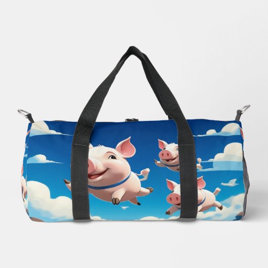 When Pigs Fly Funny Winged Pigs Duffle Bag (Vorderseite)