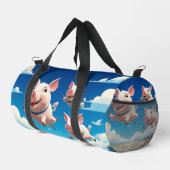 When Pigs Fly Funny Winged Pigs Duffle Bag (Rechte Ecke)