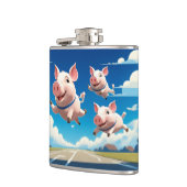 When Pigs Fly Funny Winged Pigs Flachmann (Links)