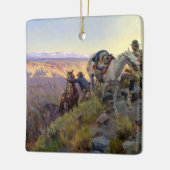 "When Shadows Hint Death" von Charles M Russell Keramikornament (Links)
