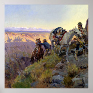 "When Shadows Hint Death" von Charles M Russell Poster