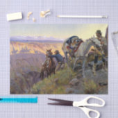 "When Shadows Hint Death" von Charles M. Russell Seidenpapier (Handwerk)