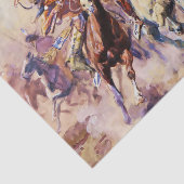 "When Sioux and Blackfeet Meet" von Charles M Russ Seidenpapier (Ausschnitt)