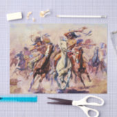 "When Sioux and Blackfeet Meet" von Charles M Russ Seidenpapier (Handwerk)