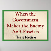 When the Enemy is Anti-Fascist Poster (Vorne)