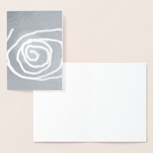 When the Moon moves in a Spiral, abstract spiral Folienkarte (Anzeige)