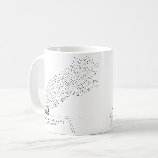 When the Muse Finally Gets Her Coffee Kaffeetasse (Vorderseite Links)