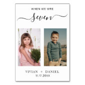 When We Were Age Photo Childhood Photo Wedding Tischnummer (Vorderseite)