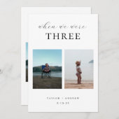 When We Were Photo Wedding Table Number Einladung (Vorne/Hinten)