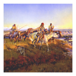 "When White Men Turn Red" von Charles M Russell Fotodruck