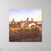 "When White Men Turn Red" von Charles M Russell Leinwanddruck (Vorderseite)