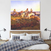 "When White Men Turn Red" von Charles M Russell Leinwanddruck (Insitu (Schlafzimmer))