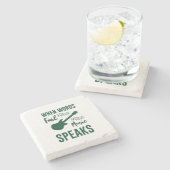 When Words Fail Music Speak Steinuntersetzer (Seitenansicht)