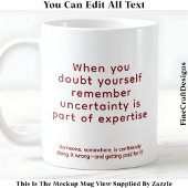 When You Doubt Yourself 076 Motivational Quote  Kaffeetasse