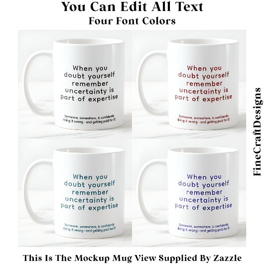 When You Doubt Yourself 077 Uplifting Quote Kaffeetasse