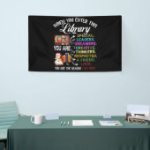 When You Enter This Library Reading Book Worms Banner (Messeveranstaltung)