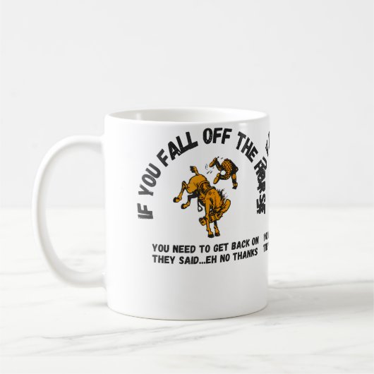 When You Fall Off The Horse Funny Horse Riding Kaffeetasse (Links)