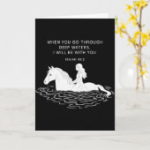 When You Go Through Deep Waters I Will Be With You Karte (Gelbe Blume)