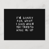 when you tried to wake me up postkarte (Vorderseite)