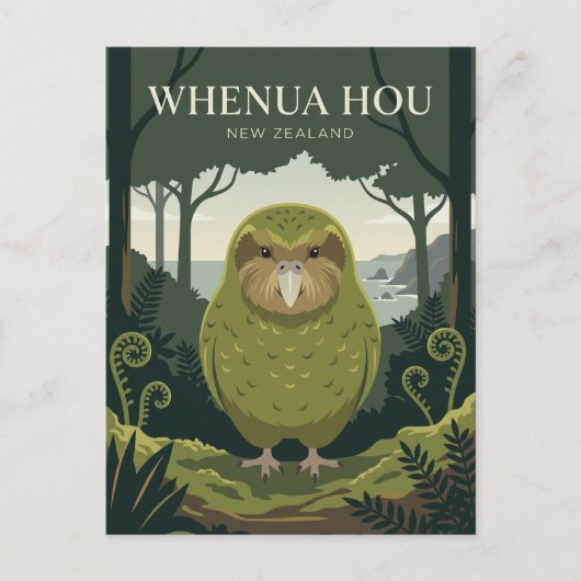 Whenua Hou (Codfish Island) Neuseeland Postkarte (Vorderseite)
