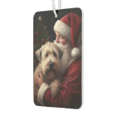 Wheon Terrier mit Weihnachtsmann Weihnachten Autolufterfrischer (Links)