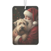 Wheon Terrier mit Weihnachtsmann Weihnachten Autolufterfrischer (Rückseite)
