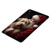 Wheon Terrier mit Weihnachtsmann Weihnachten Magnet (Linke Seite)