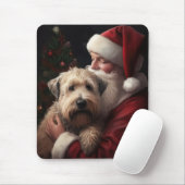 Wheon Terrier mit Weihnachtsmann Weihnachten Mousepad (Mit Mouse)