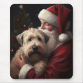 Wheon Terrier mit Weihnachtsmann Weihnachten Mousepad (Vorne)