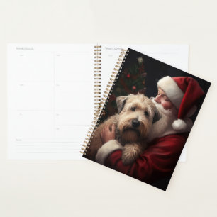 Wheon Terrier mit Weihnachtsmann Weihnachten Planer