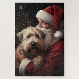 Wheon Terrier mit Weihnachtsmann Weihnachten Puzzle